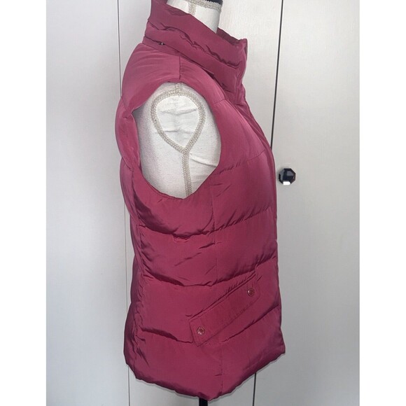 TALBOTS Puffer Down Vest Jacket Women's Sz Small Fuschia Pink Quilted Warm - Picture 4 of 10